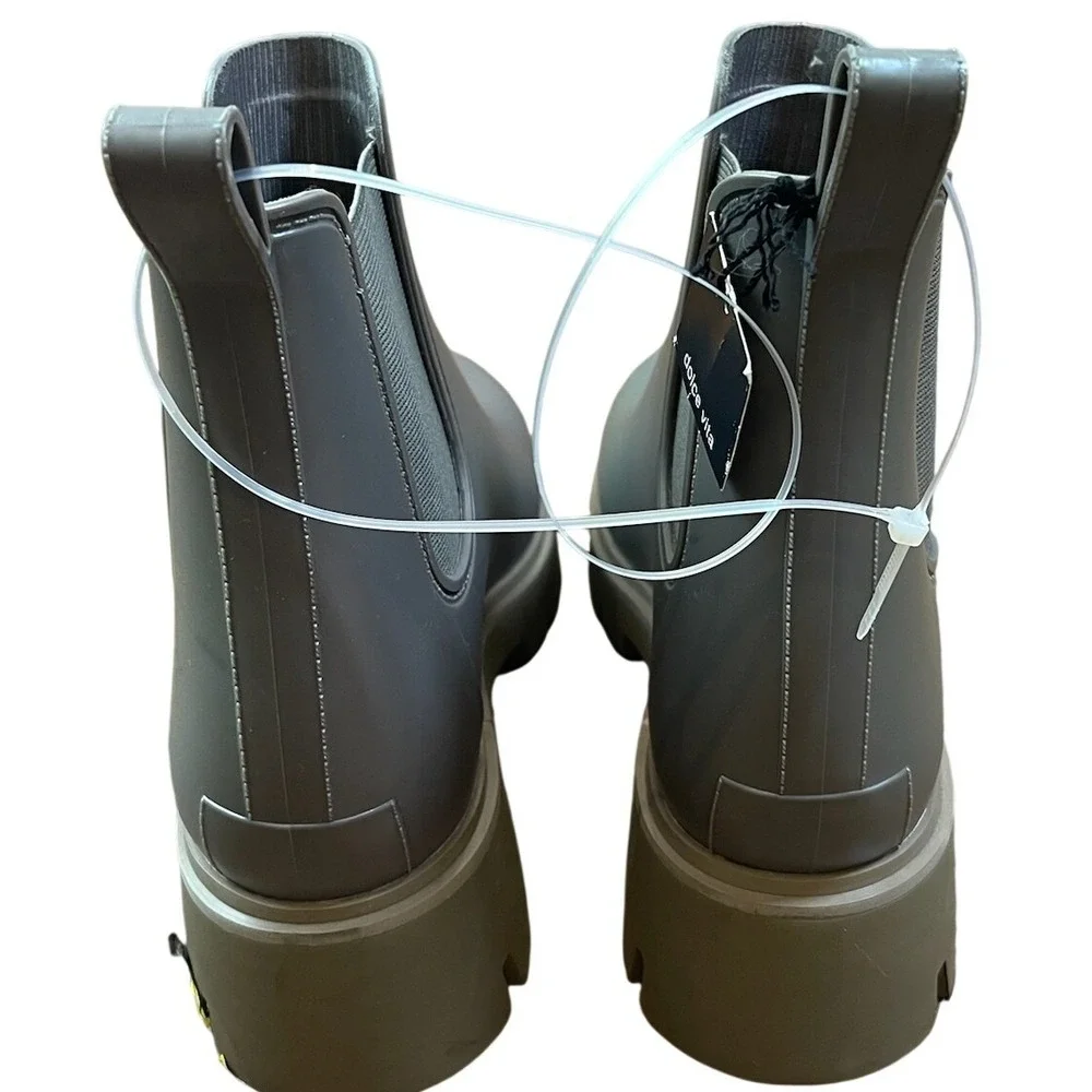 Dolce Vita Stormy Grey‎ Waterproof Lug Sole Chelsea Rain Boots Mens 11 NEW